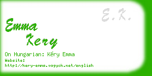 emma kery business card