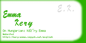 emma kery business card